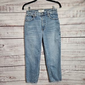 A&F ankle ultra high rise jean